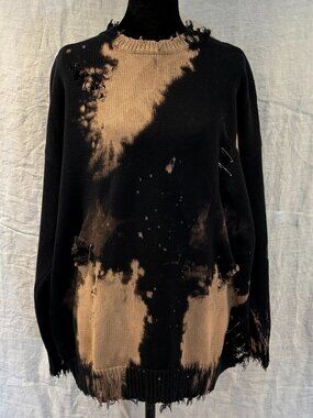 R13 Dope distressed crewneck sweater with pins size XS